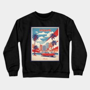 Miami United States of America Tourism Vintage Poster Crewneck Sweatshirt